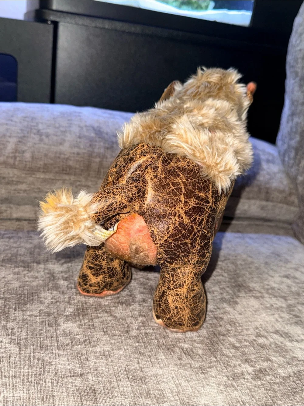 Scout Mammoth Plush Dog Toy | Faux Leather & Fur Squeaker‎ Toy